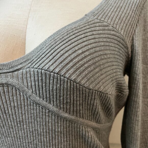NWOT Ribbed Long Sleeve Bodysuit - Picture 3 of 5